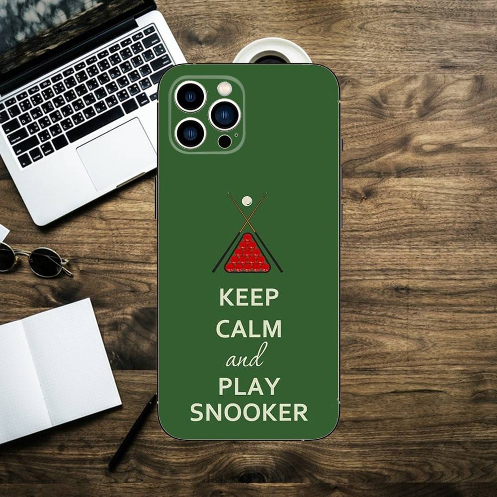 Billiards Ball Snooker Phone Case For iPhone 16,15,14,13,12,11,XS,XR,X,8,7,Pro,Max,Plus,mini Silicone Black Cover