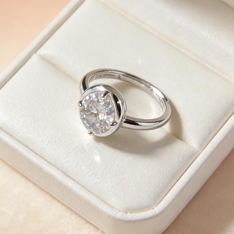 

925 Sterling Silver Rings for Women Couple Minimalist Handmade GOld Oval Zircon Ring Fine Jewelry Gift Prevent Allergy resizable
