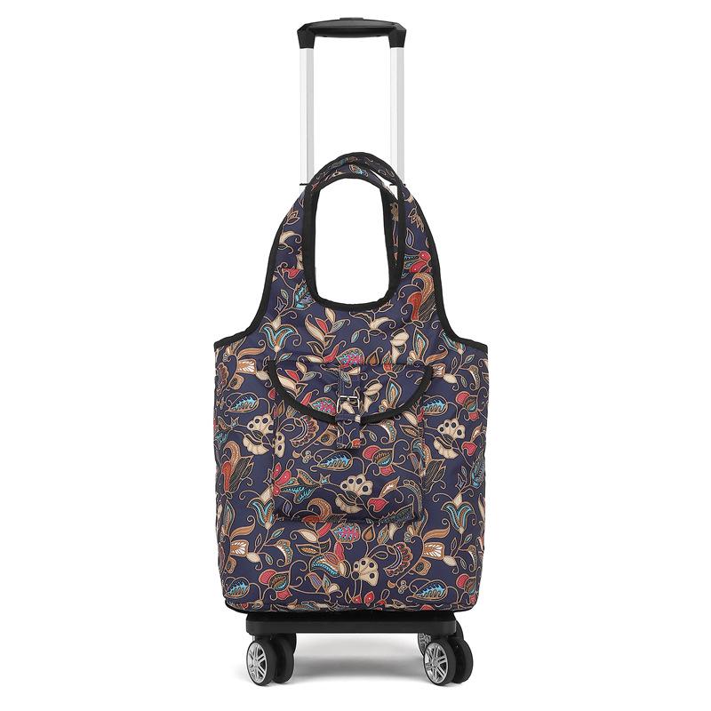 

Портативная складная тележка для покупок с телескопической ручкой