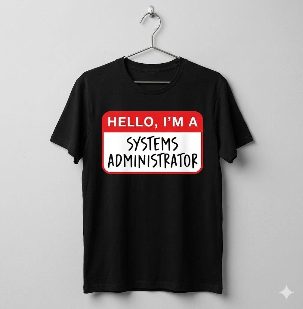 Unisex Adult Funny Graphic Hello I m a Systems Administrator Fny IT... S