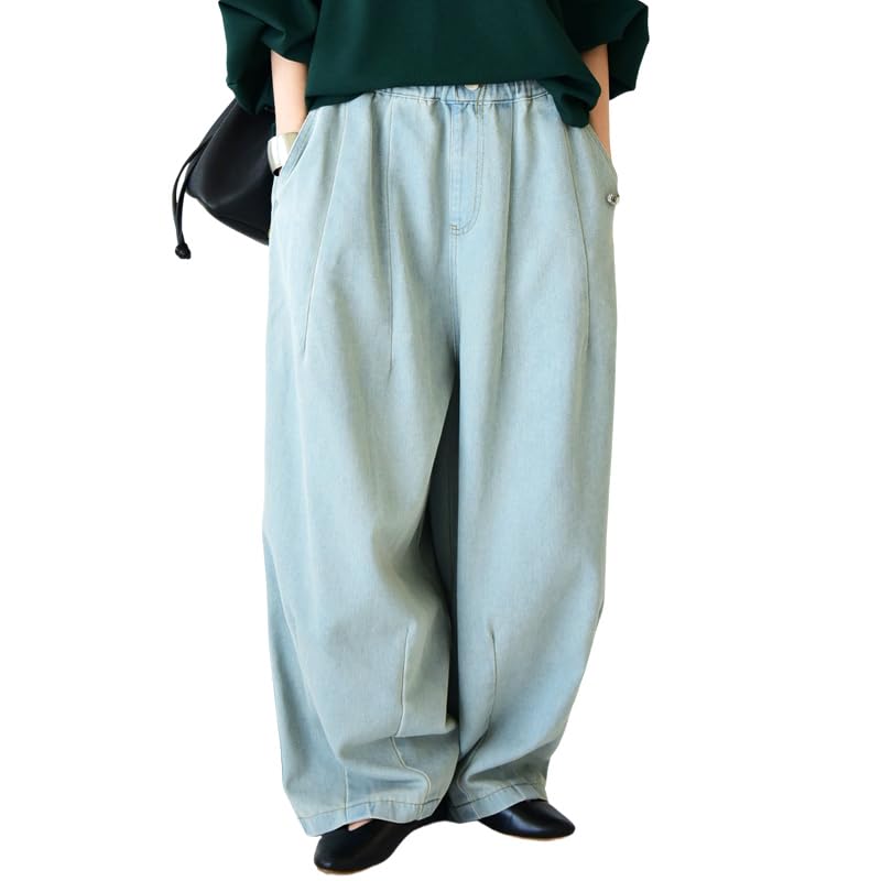 

Джинсы Andit Easy Denim с вшитой резинкой и выгодно подчеркивающие фигуру, размер Sax, женские, подол, талия, эластичность, F,