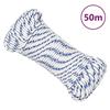 152280 vidaXL Boat Rope White 5 Mm 50 M Polypropylene