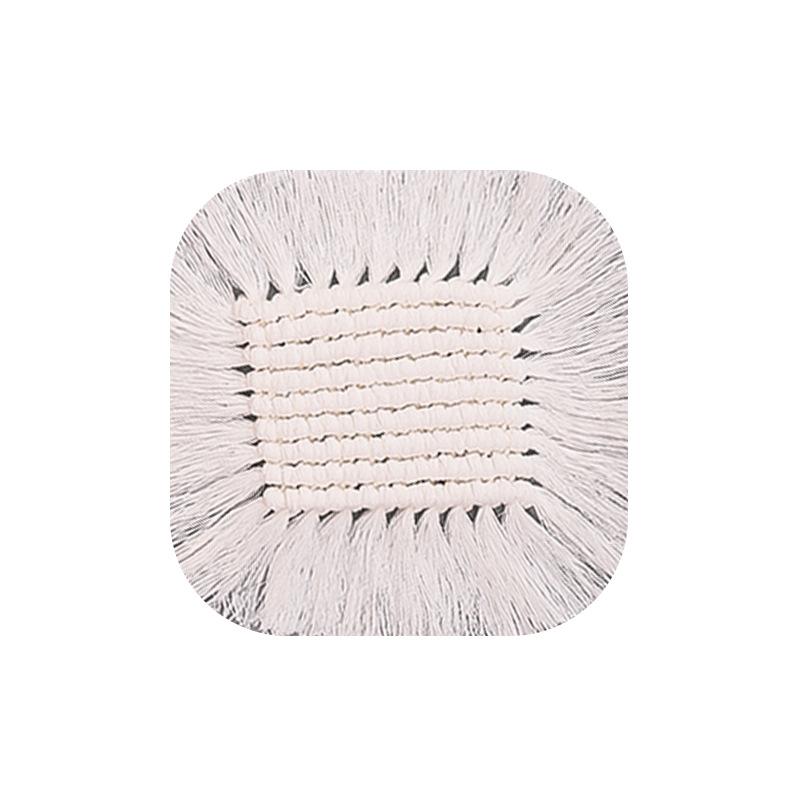 1PCS Braided Tassel Coasters Handmade DIY Non-slip Heat Insulation Mug Mat Drink Cup Ins Tableware Set