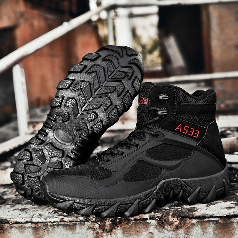 2025 Men's Plus Size Outdoor Tactical Military Boots: Non-slip, Wear-resistant Mountaineering and Hiking