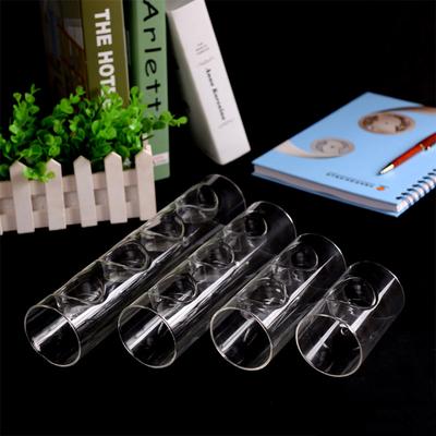 Stylish Crystal-like Glass Tube-shape Candle Holder Romantic Candlestick Home Cafe Wedding Candlelight Dinner Decoration