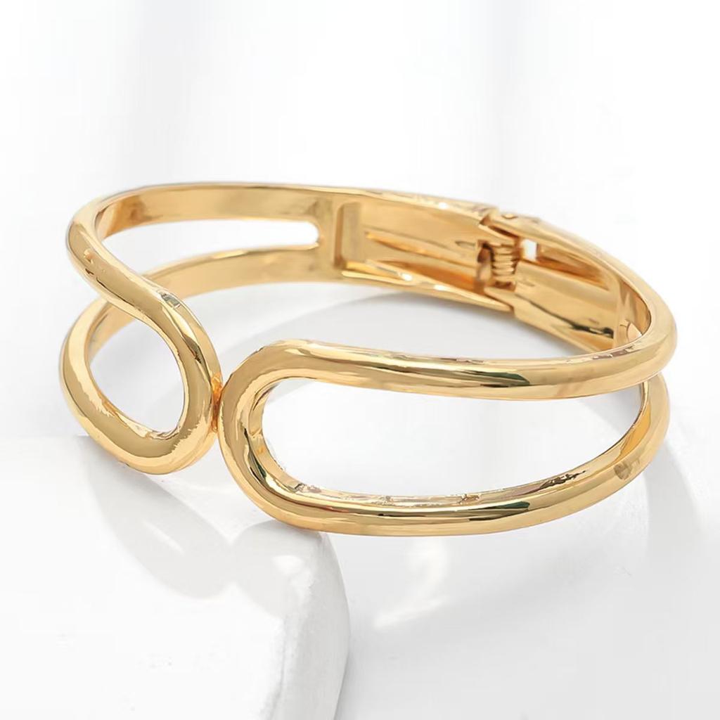 Bracelet INS Minimalist Irregular Wave Jewelry Metal Glossy Bracelet Ladies Jewelry