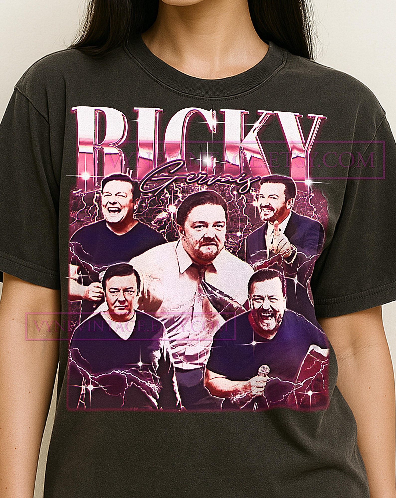RICKY GERVAIS T-Shirt, Vintage Comedian Actor Funny Star Celebrity Performer Tee, 90s Retro Throwback, Ricky Gervais Sweater XL