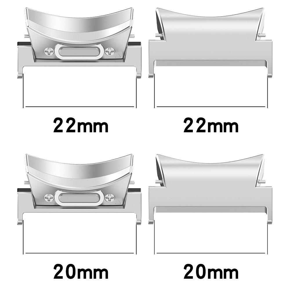 1 Paar Metallverbinder für Samsung Galaxy Watch 7 / Watch FE Smartwatch Edelstahl Armbandadapter Stecker Kopf