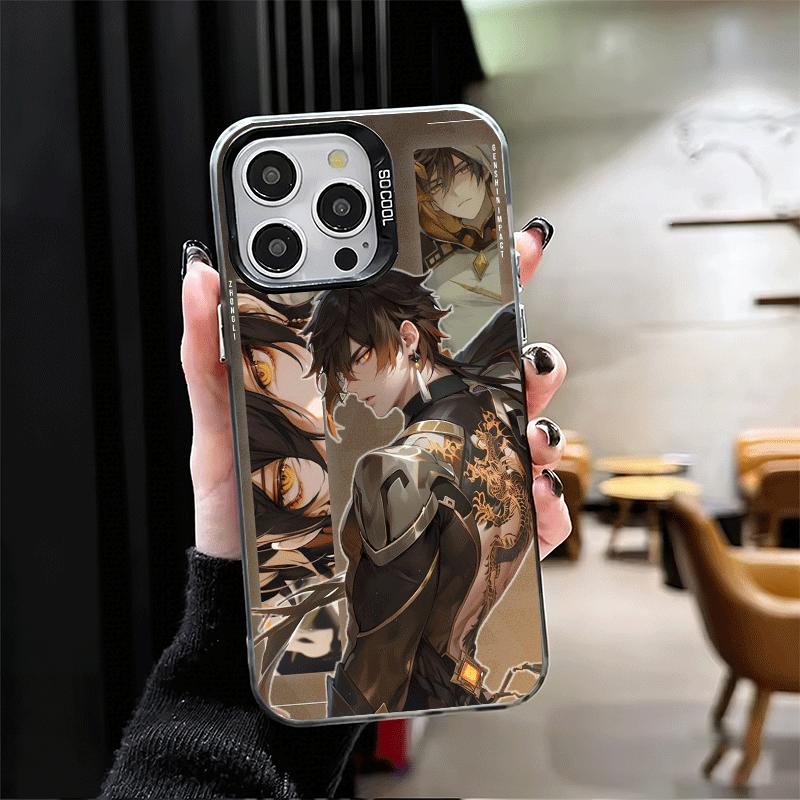 Genshin Impact Zhongli Shockproof Phone Case for iPhone 17 Air 16 16E 15 Pro Max 14 Plus 13 Mini 12 Back Cover Anti Fall Fundas