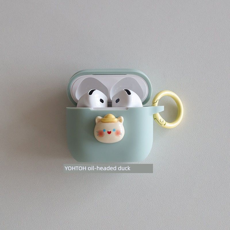 

Protective Case 2025 New AirPods Pro2 Generation Noise Reduction Earphone Case 2/3 Generation One-Piece Pro Generation Silicone Shatter-resistant Box Apple AirPodsPro Fog + Circle Hanging Buckle