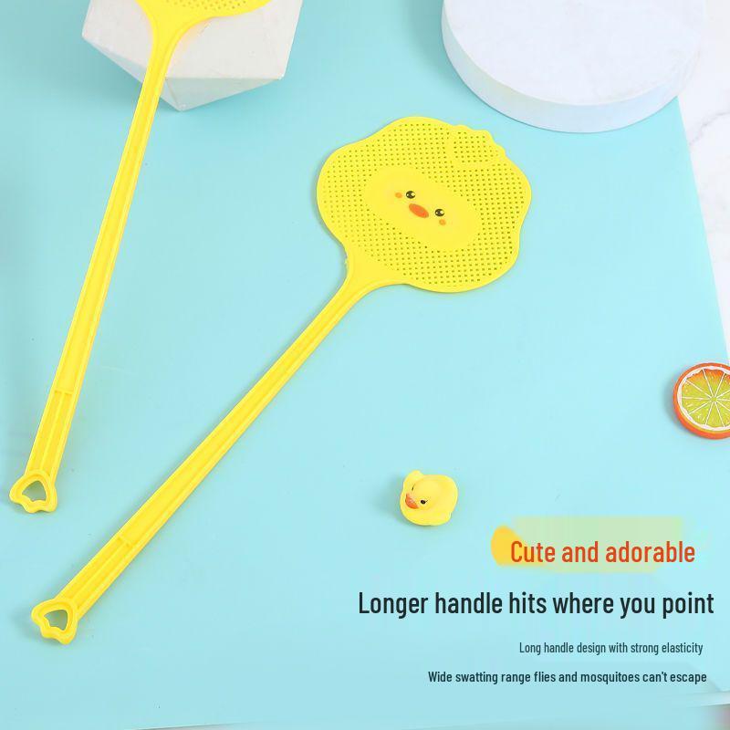 4-Pack Cute Cartoon Fly Swatter with Durable Extended Handle