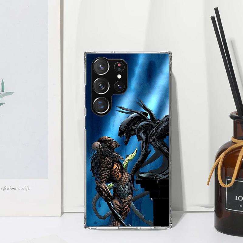 Alien Vs Predator Painted Phone Case For Samsung Galaxy S25 S24 S23 S22 Ultra S21 FE S20 Plus S10 + S10E Art Fundas Back Cover S