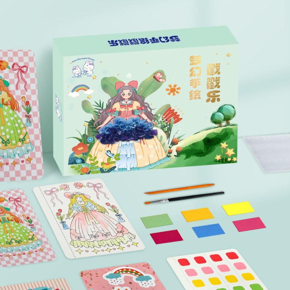 

Art Stick Poke Art DIY Toys Развивающие Poke Painting Princess Dress up Toy 3D Развивающие игрушки
