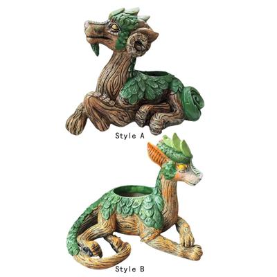 Drakenbeeld Plantenbakken Cadeau Draken Bloempot voor Bureau Tuin Huis