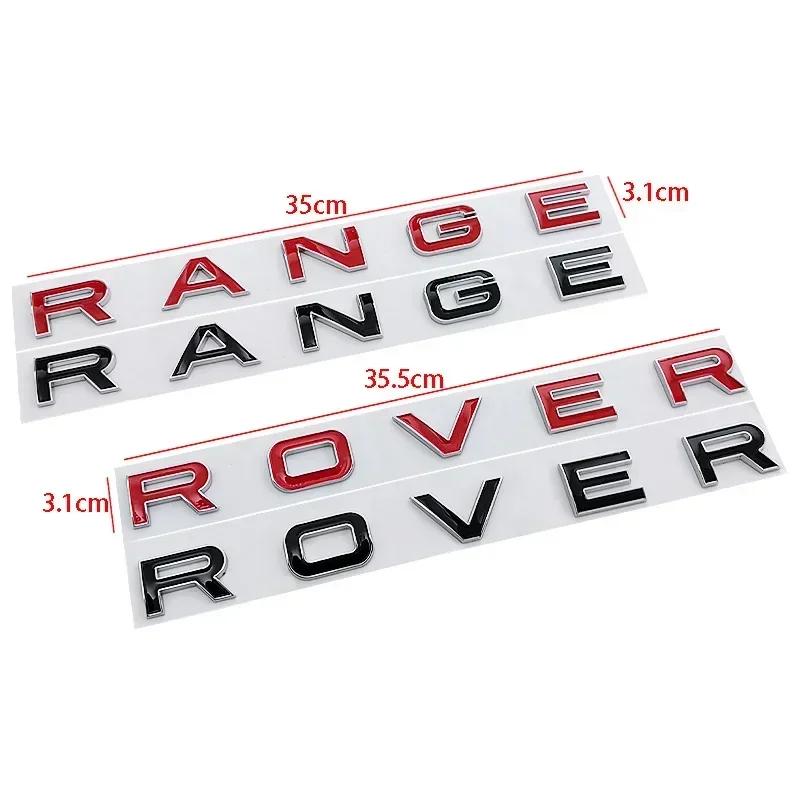 New 3d ABS Logo Range Rover Letters Car Front Hood Badge Trunk Sticker For Range Rover L322 L320 Dicsovery Sport Velar Evoque