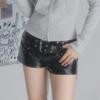 Y2K Retro Low Waist Rivet Shorts with Boots - Millennial Asian Punk Nightclub Style