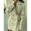 Classic Style Mid Length Long Length Elegant Cotton Wool Suit Collar