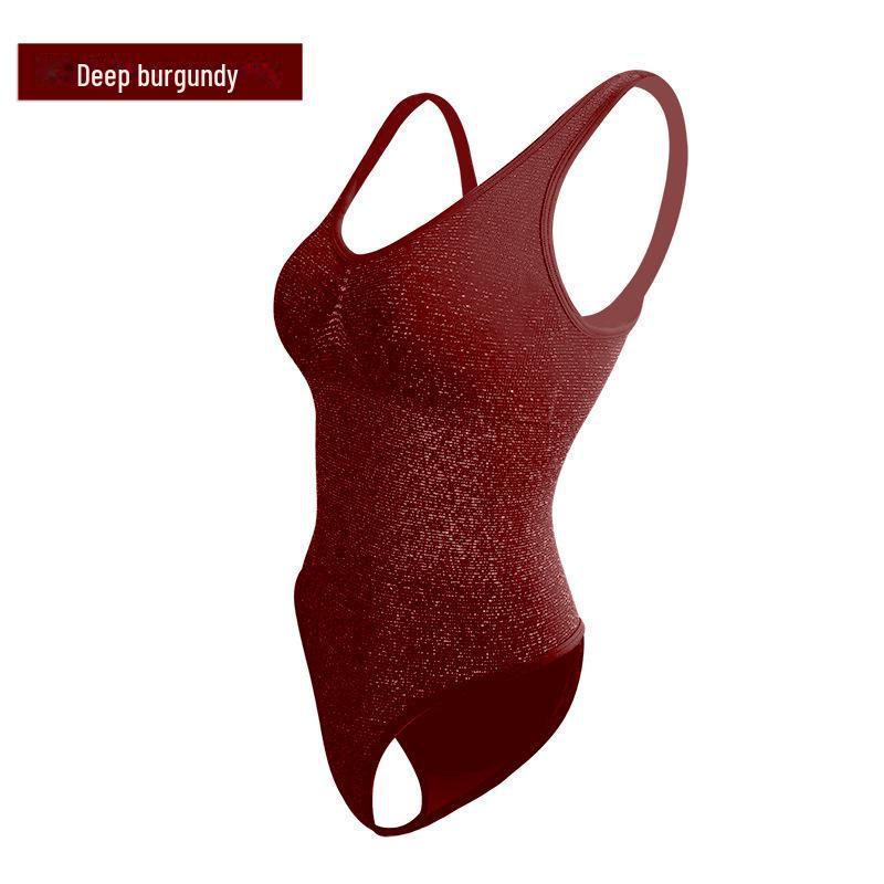 Shimmer Seamless European & American Cross-Border Yoga Suit - Shiny Silver Silk