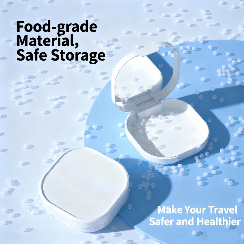 Elderly Portable False Teeth Box Denture Storage Box Invisible Braces Orthodontic Retainer Case With Cover Dustproof Container