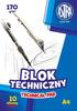 Blok Techniczny Biały Astra A4 10 Kartek 170G Szkolny