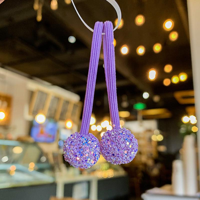2PCS New Sequin Color Ball Cute Princess Headwear Kids Elastic Hair Bands Children Tie Ropes Girls Accessories Baby Headdress