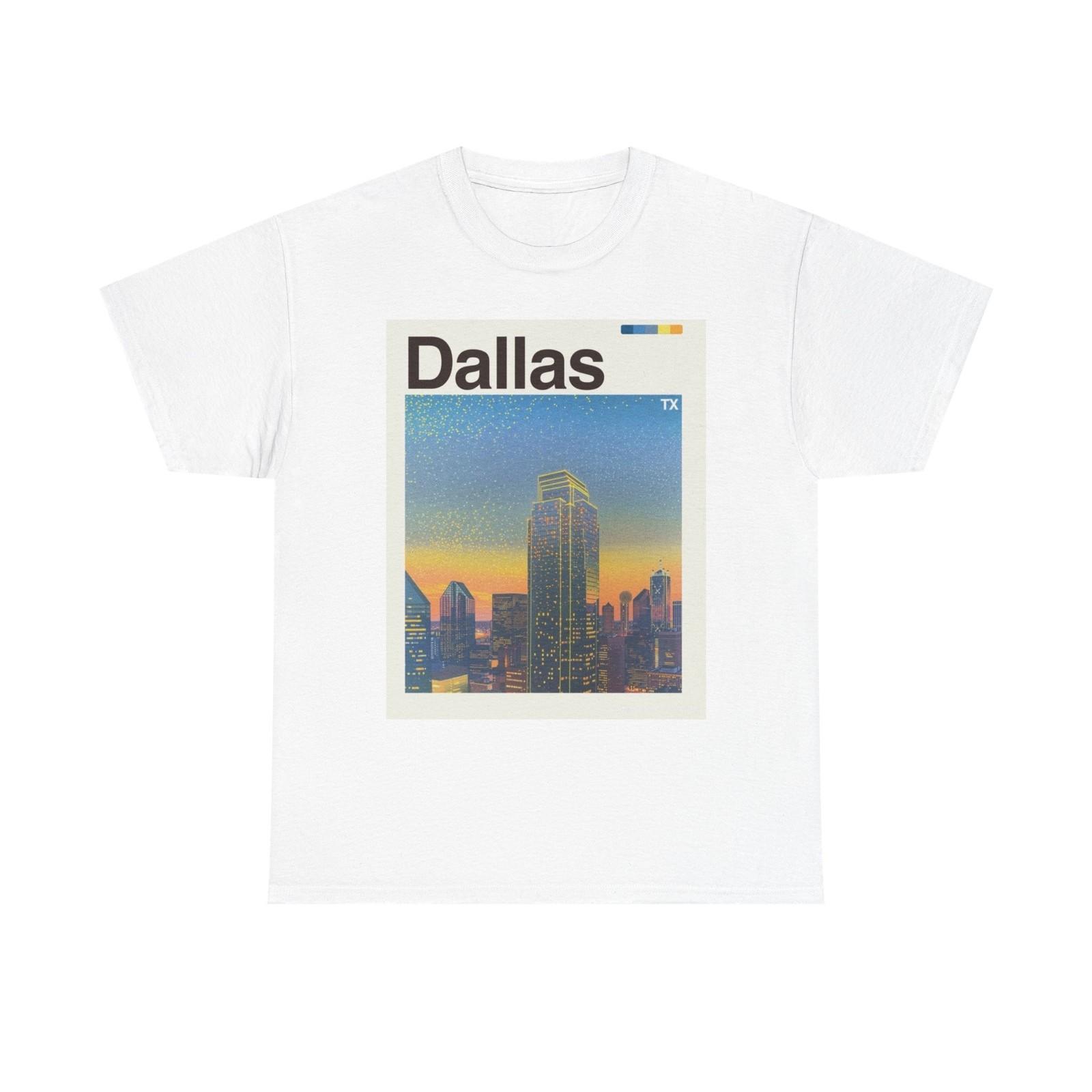 Dallas Skyline Graphic T Shirt Cotton Tee Apparel New S