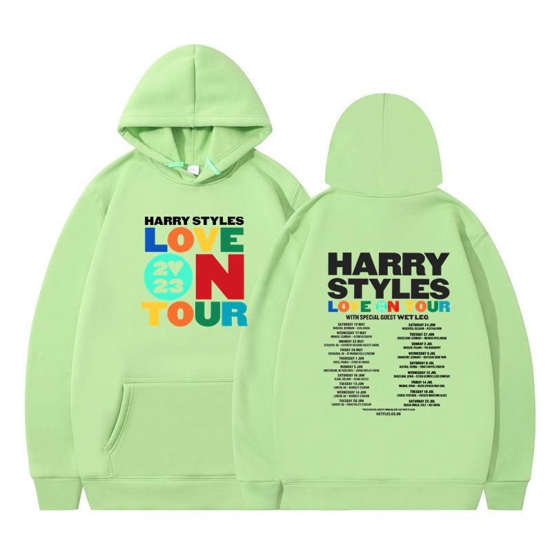SS26 New Arrivals: Harry Styles Print Unisex Loose Casual Fleece-Lined Hoodie