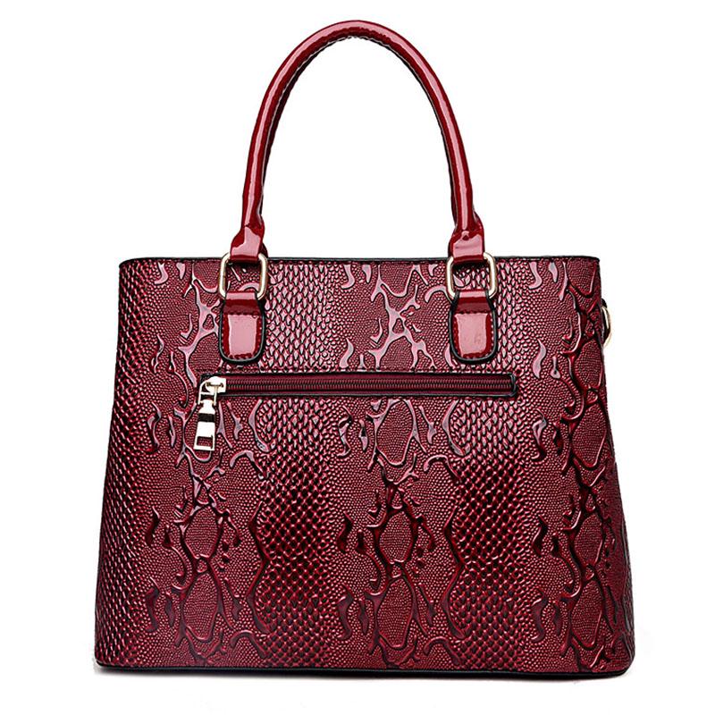 Fashion Leather Ladies Handbag Luxury Snake Shoulder Bags Handbags Ladies Handbag
