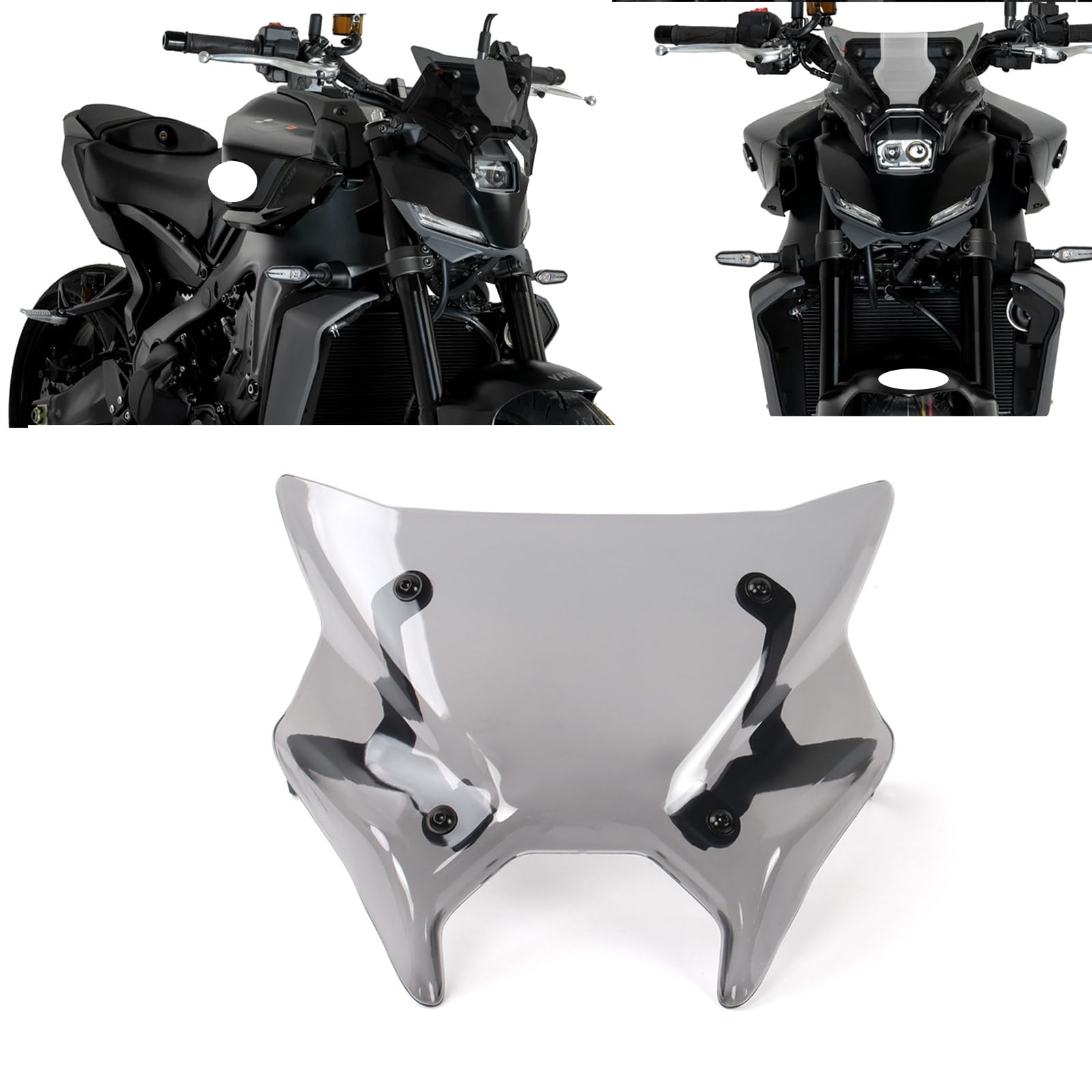 

ДЛЯ MT-09 SP MT-09/SP 2024 Мотоциклетное переднее соревновательное ветровое стекло, ветроотражатель (Смоки) (Серый) серый