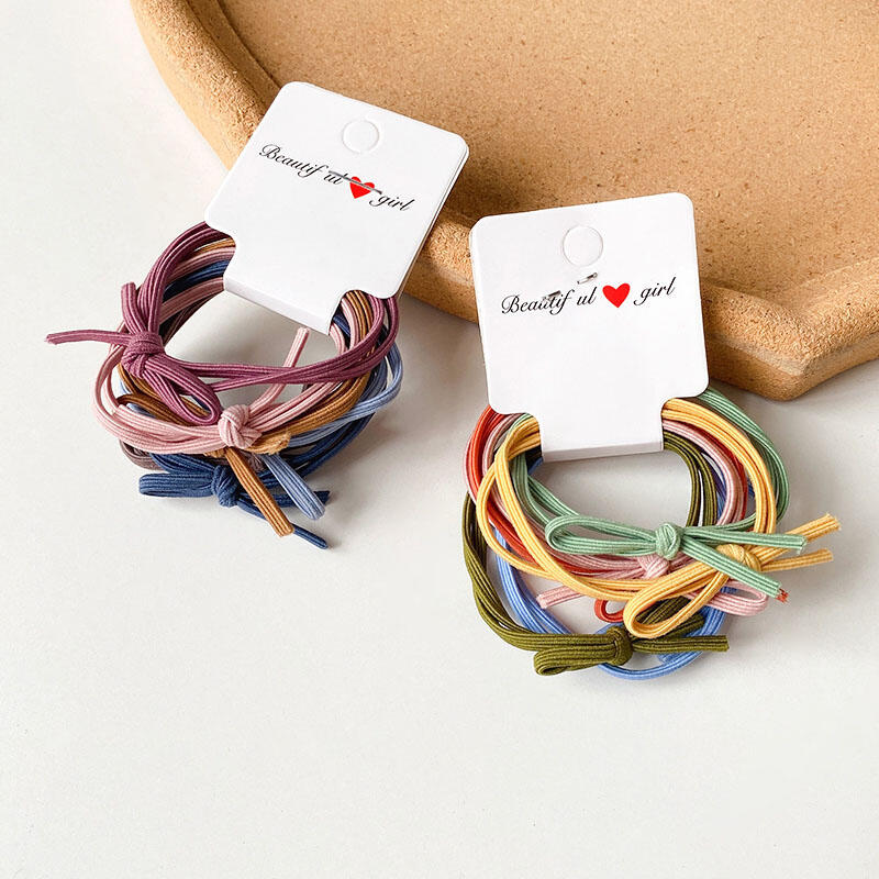 Large capacity ribbon knot hair tie 24P SET