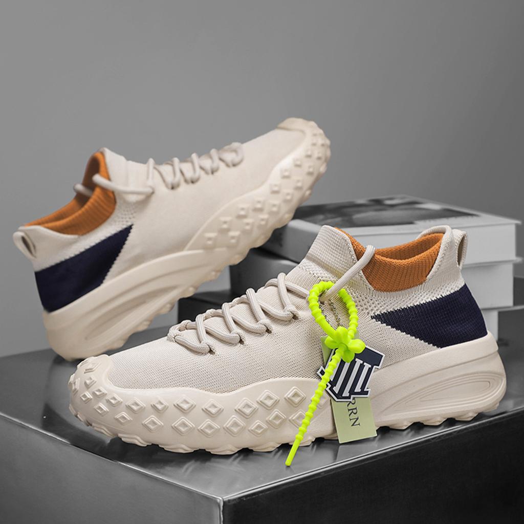 New retro dad shoes fashion men's shoes flying knitting shoes mecha shoes socks shoes versatile casual sports platform trendy shoes