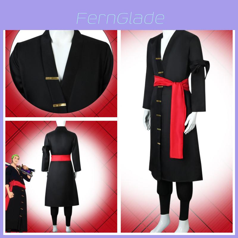Halloween Costume Roronoa Zoro One Piece Kimono Wano Kuni Country Cosplay
