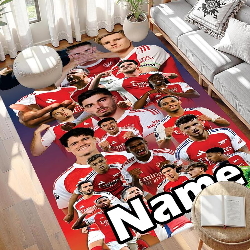 Custom Name Personalized football team Print Carpet, Versatile Home Decor Rug, for Playroom, Apartment, Balcony, Entryway, Hallway Gift