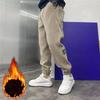 Men's Autumn and Winter Corduroy Casual Trousers Teenager Loose and Versatile Warm Sweatpants