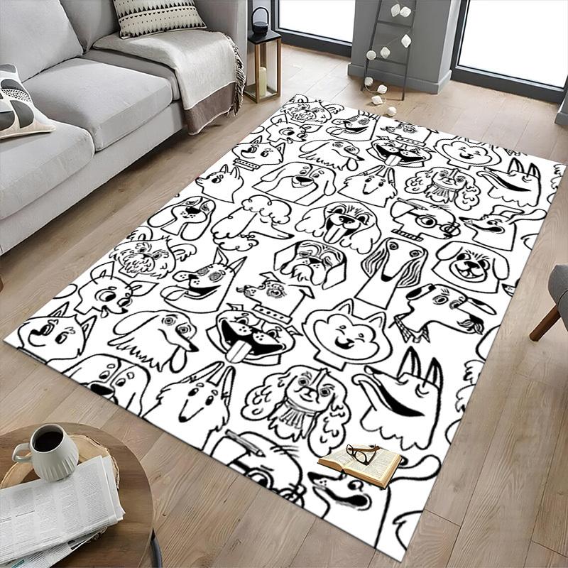 1PC Dog Pattern Extra Large Non-Slip Floor carpet, Office, family, bedroom, Studio - Large Area RugJ0326