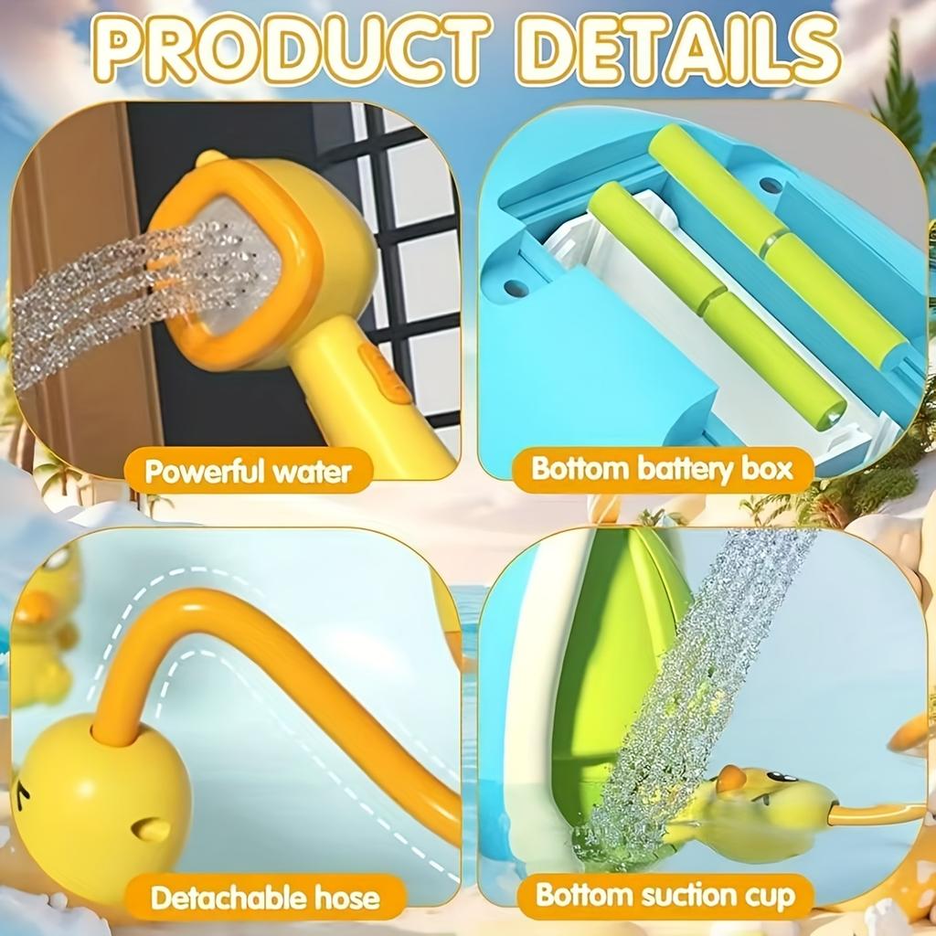 Youngsters Duck Bath Toy with Adjustable Spray Nozzles One Touch Battery Operation Interactive Bath Time Pool Play Toy for Youngsters,