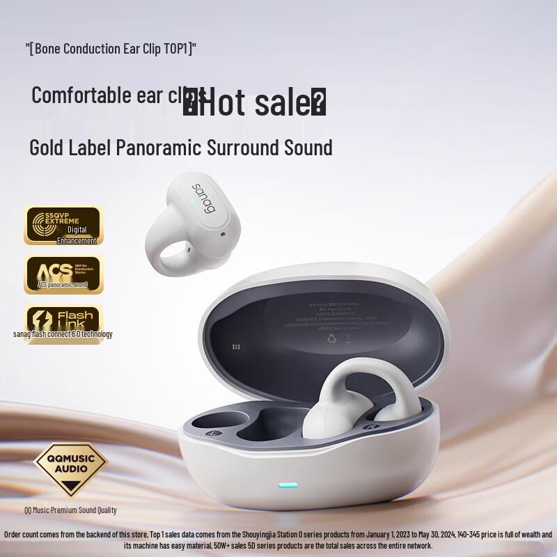 Sanag S-Z50SProMax Open-Ear Clip-On Sport Bluetooth Earbuds