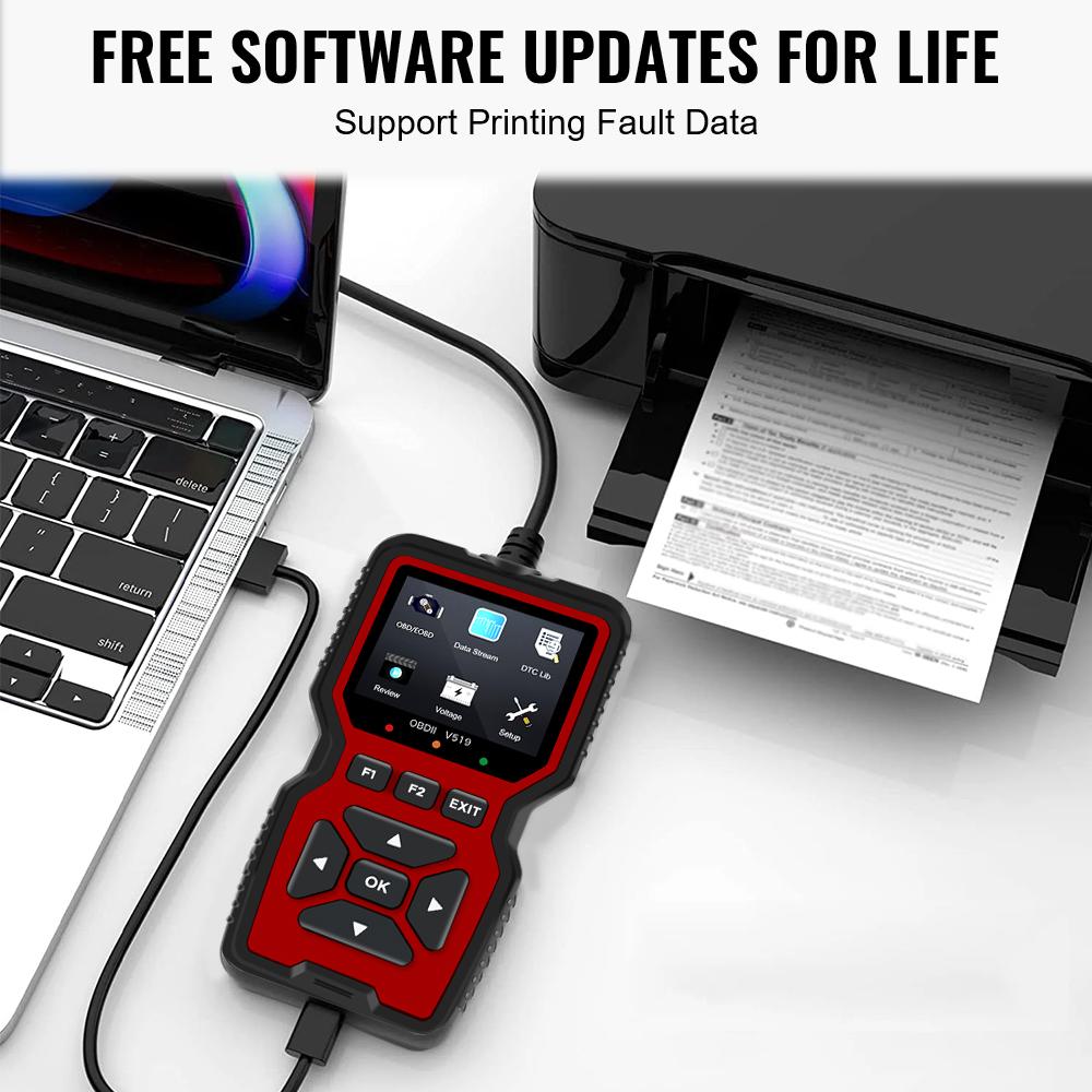 Automotive Fault Diagnosis Instrument OBD2 Scanner Engine Fault Reading Data Code Reader V519 Elm327 Battery Voltage Detection