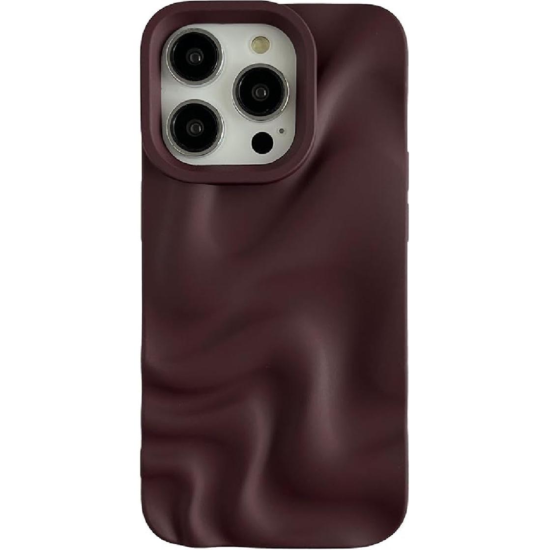 Caseative for iPhone 14 Pro Case,Water Ripple Pattern Wave Phone Case (White) вино красного