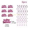 KX4B Birthday Celebration Spirals Hanging Decoration For Indoor And Outdoors Parties