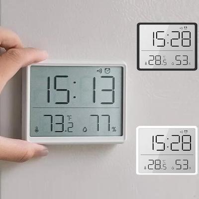 Multifunktions-Thermometer-Hygrometer Automatischer elektronischer Temperatur-Feuchtigkeitsmonitor Uhr Monitor Tischuhr Wecker