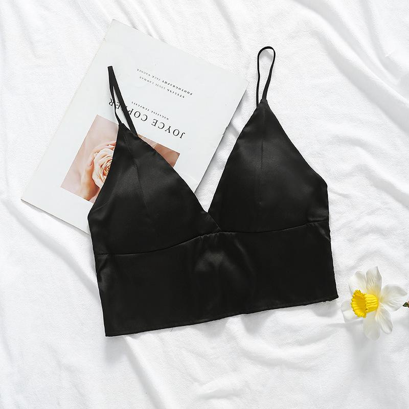 

Yu Yue 2025 Весенний шелковый женский бесшовный бюстгальтер без косточек со спинкой из кружева Medium