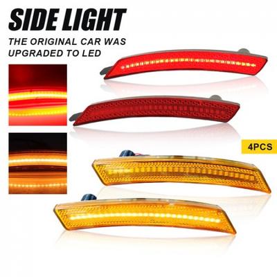 4X LED FULL Front Rear Side Marker LH Lights RH For 2nd Gen 2007-15 Mini Cooper