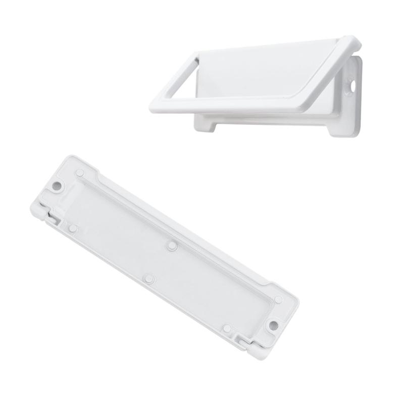 Concealed Screw Furniture Pull Handles, White 6 Pack with Folding Recessed Hardware for Drawers, Cabinets, Vanities and Entertainment Centers