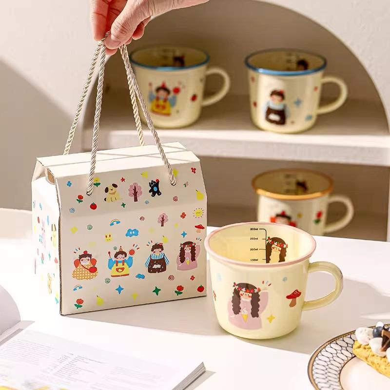High Looking Family Student Mug Children's Water Cup Household Couple Cup Ceramic Cup Set Milk Cup