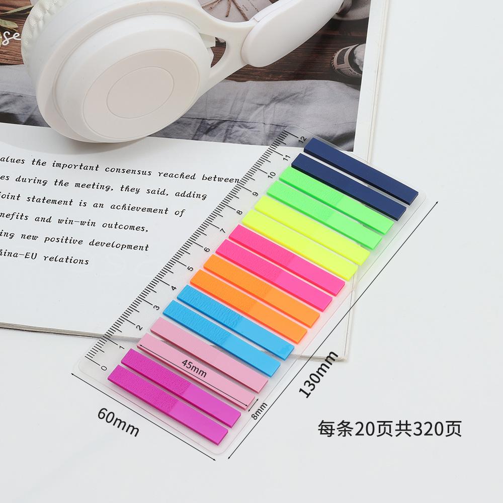 KindFuny 320 Sheets Transparent Sticky Notes Self-Adhesive Annotation Books Bookmarks Memo Pad Index Tabs Stationery