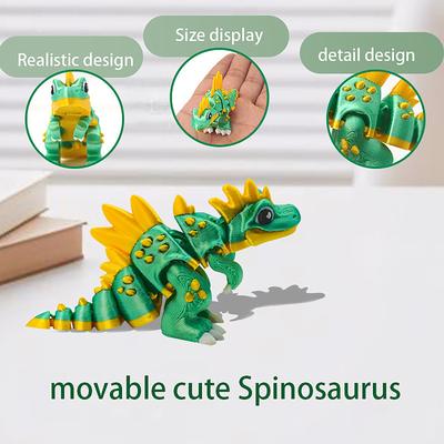 3D Printed Articulated Spinosaurus Figurine – Cute Movable Dinosaur Model For Display And Collection