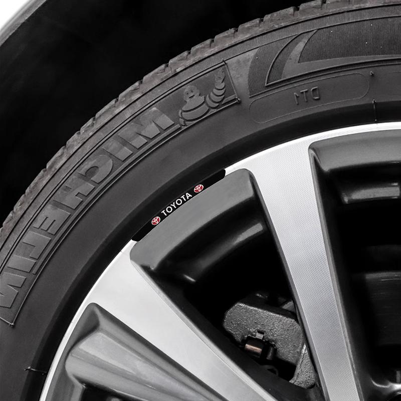 4Pcs Aluminum Car Wheel Hub Badge Sticker Tire Rim Decor Decal for Toyota Trd Corolla Camry RAV4 CHR Yaris Prius Prado Auris Avensis