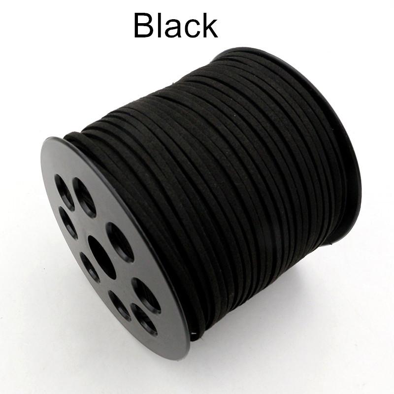 10m/lot 2.5mm Flat Faux Suede Braided Cord Korean Velvet Leather Thread String Rope For DIY Necklace Jewelry Making Supplies