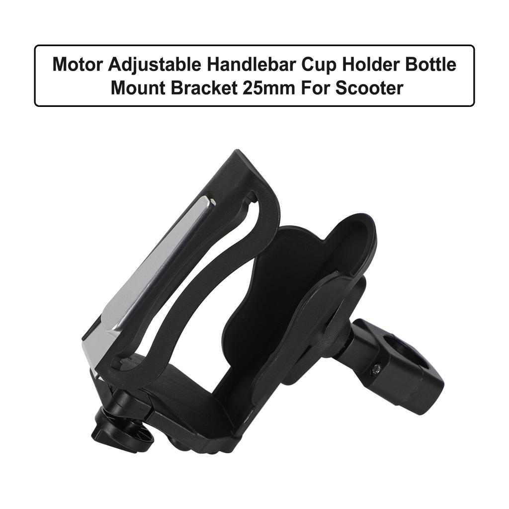 Adjustable Handlebar Cup Holder Bottle Mount Bracket 25Mm Silver For Motorcycle